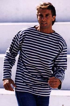 maillot marin traditionnel breton manches longues en coton mi-lourd